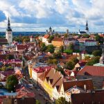 Panorama of the Old Town in Tallinn, Estonia